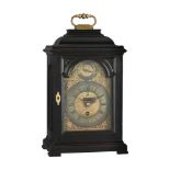 Y A GEORGE I EBONY TABLE TIMEPIECE WITH SILENT PULL-QUARTER REPEAT