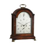 A GEORGE III BRASS MOUNTED MAHOGANY TABLE/BRACKET CLOCK