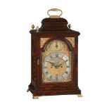 A GEORGE III MAHOGANY TABLE CLOCK