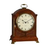 † A REGENCY BRASS MOUNTED MAHOGANY TABLE/BRACKET CLOCK