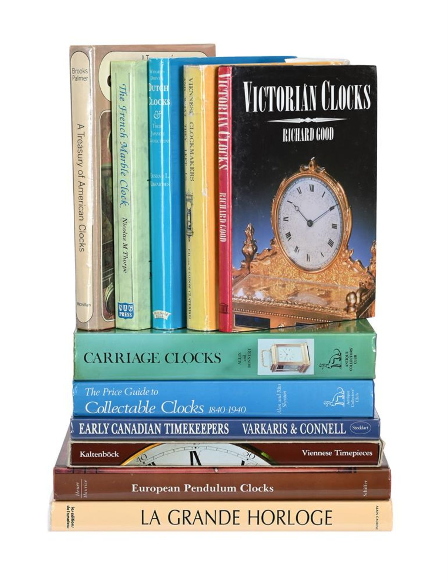 Ɵ HOROLOGICAL REFERENCE BOOKS MAINLY ON EUROPEAN AND NORTH AMERICAN CLOCKMAKING, ELEVEN VOLUMES: