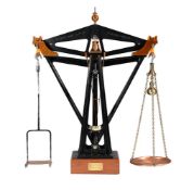 † AN IMPRESSIVE RARE SET OF OERTLING-TYPE BANKER’S OR ASSAY OFFICE PRECISION BULLION BALANCE SCALES