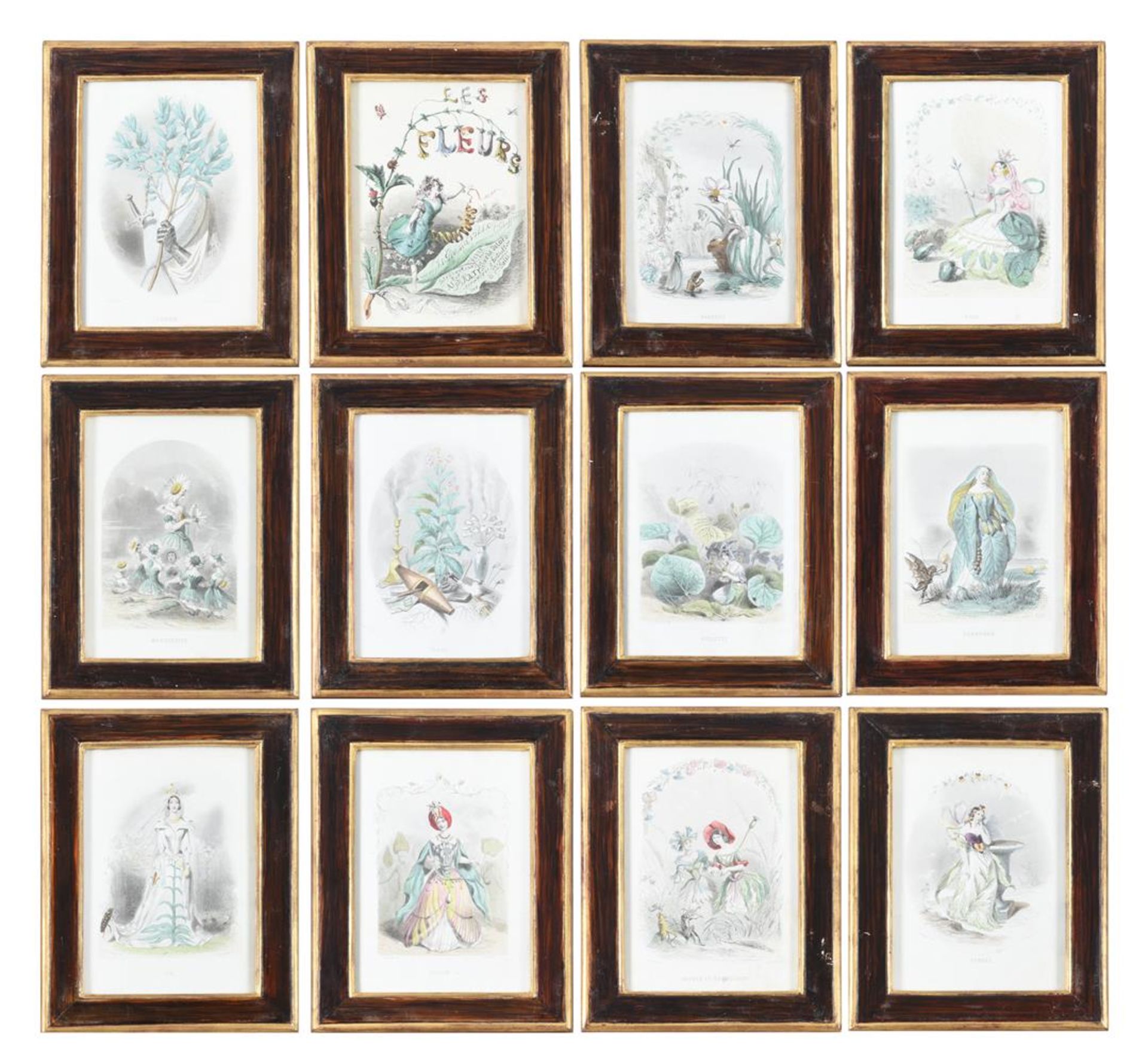 A SET OF TWELVE HAND COLOURED LITHOGRAPHS