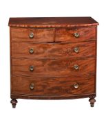 A REGENCY MAHOGANY CHEST OF DRAWERS