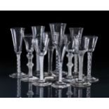 A SELECTION OF VARIOUS DRINKING GLASSESVARIOUS DATES 18TH CENTURYIncluding