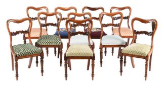 Y A SET OF TEN WILLIAM IV ROSEWOOD DINING