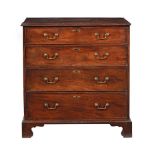 A GEORGE III MAHOGANY CHEST OF DRAWERS