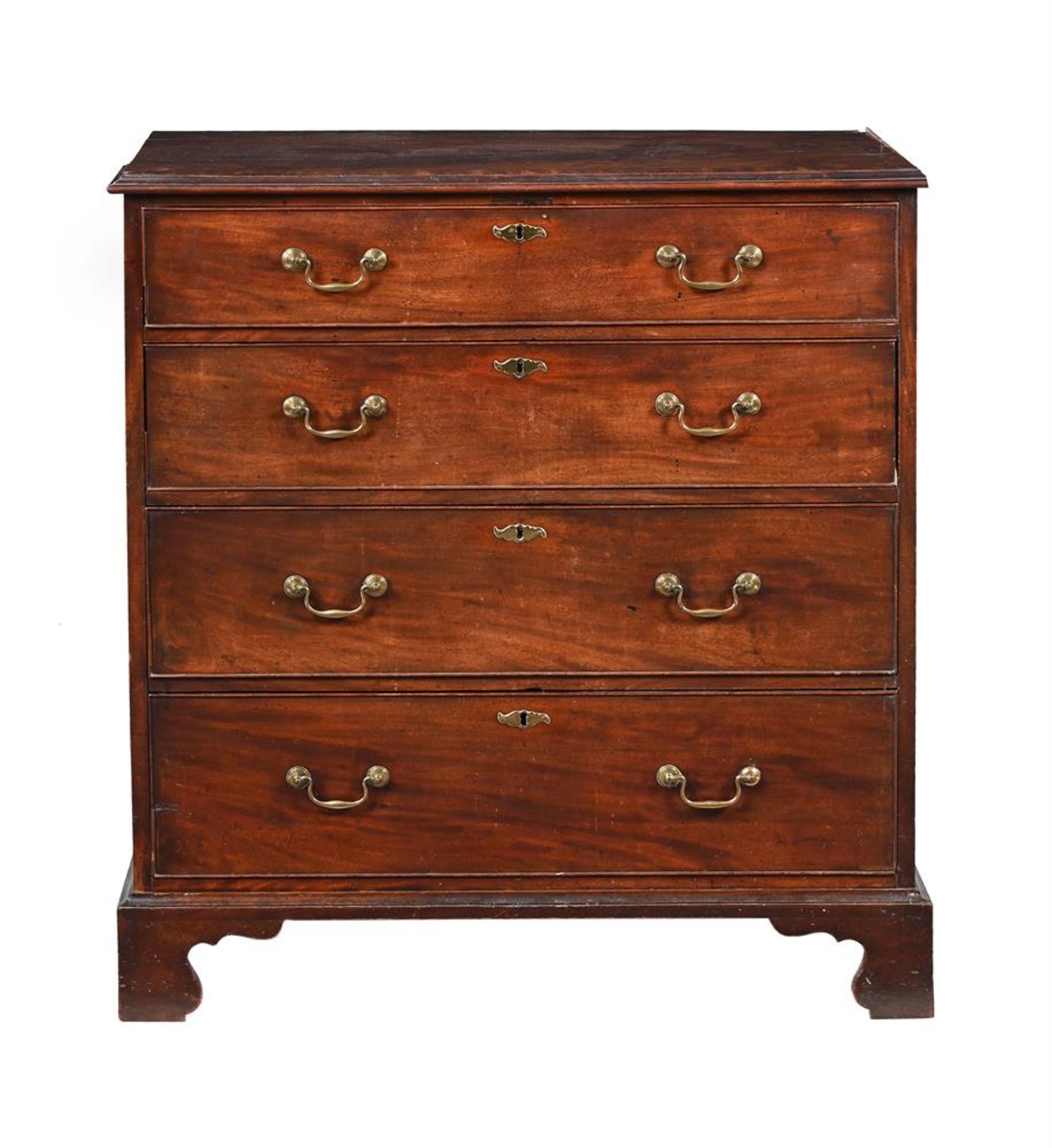 A GEORGE III MAHOGANY CHEST OF DRAWERS