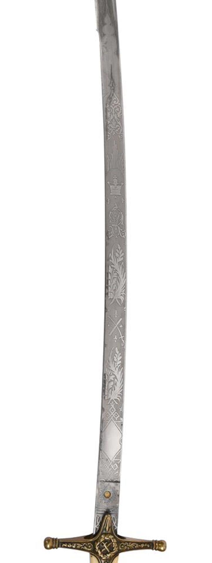 Y A VICTORIAN GENERAL OFFICER'S 1831 PATTERN REGULATION SCIMITAR OR 'MAMELUKE' AND BRASS SCABBARD MI - Image 5 of 6