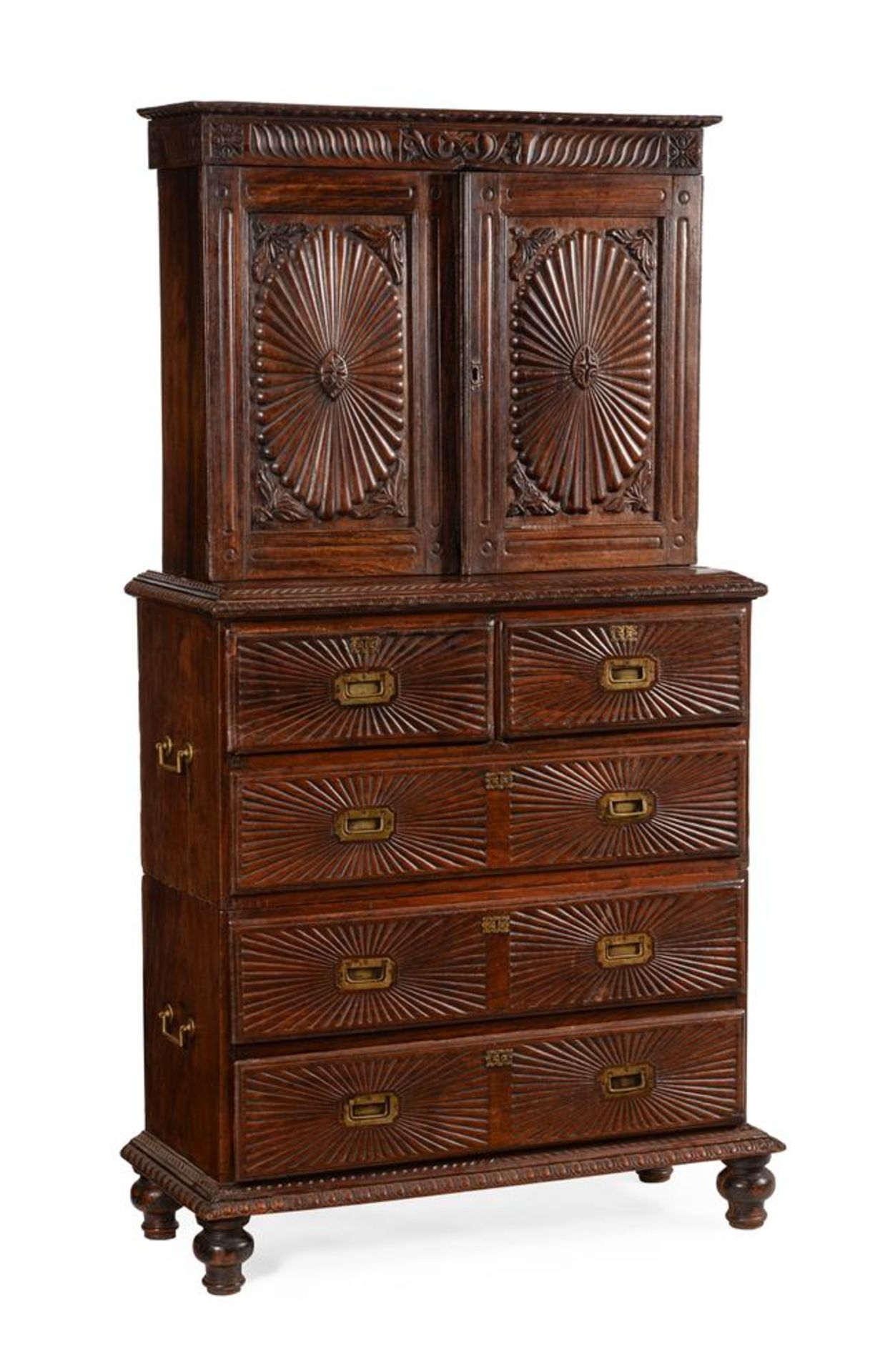 AN ANGLO-INDIAN EXOTIC HARDWOOD CABINET ON CHEST, THIRD QUARTER 19TH CENTURY - Bild 2 aus 8