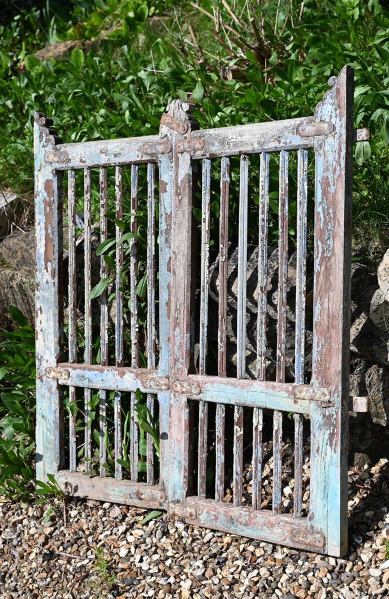 A PAINTED HARDWOOD GATE