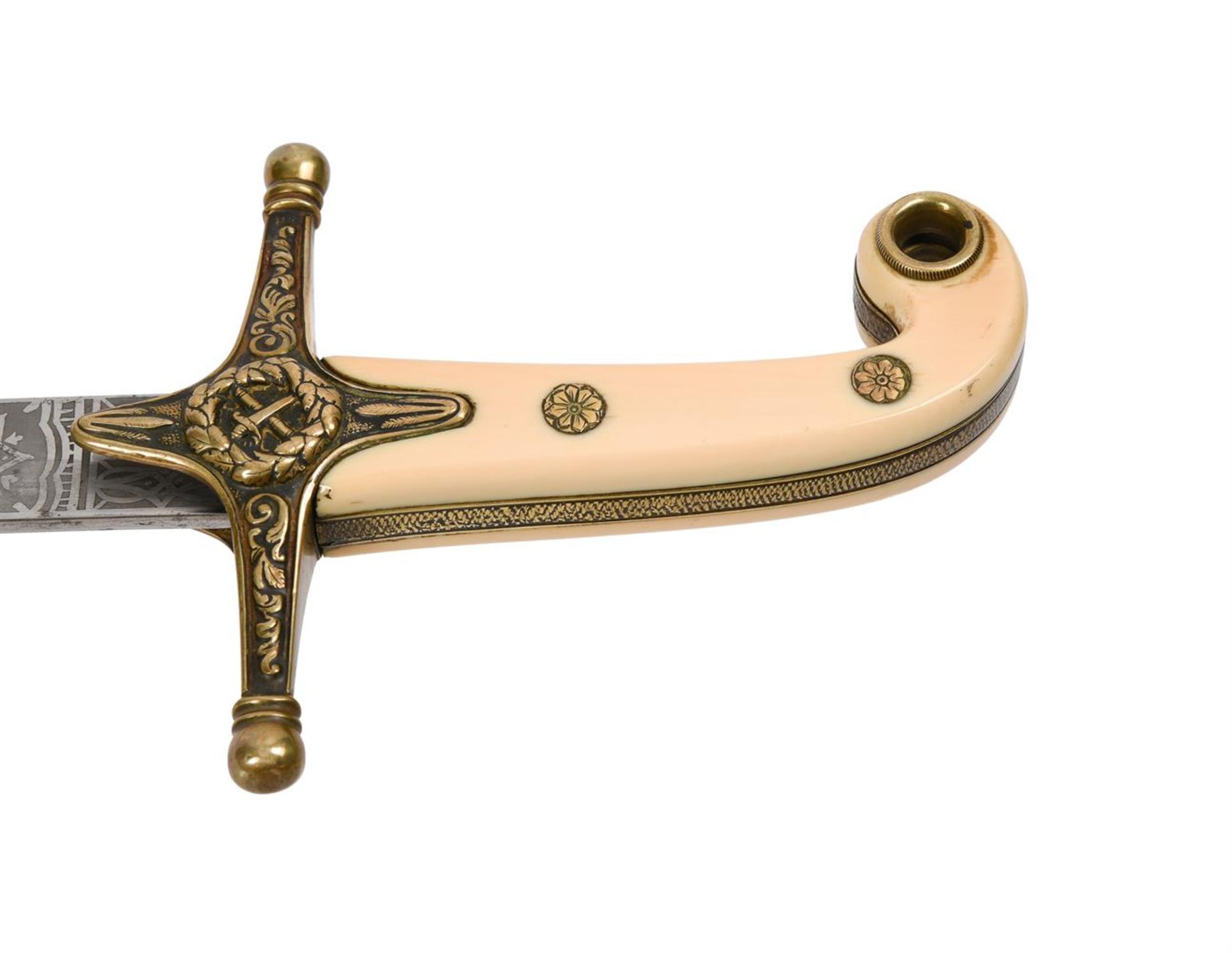 Y A VICTORIAN GENERAL OFFICER'S 1831 PATTERN REGULATION SCIMITAR OR 'MAMELUKE' AND BRASS SCABBARD MI - Bild 4 aus 6