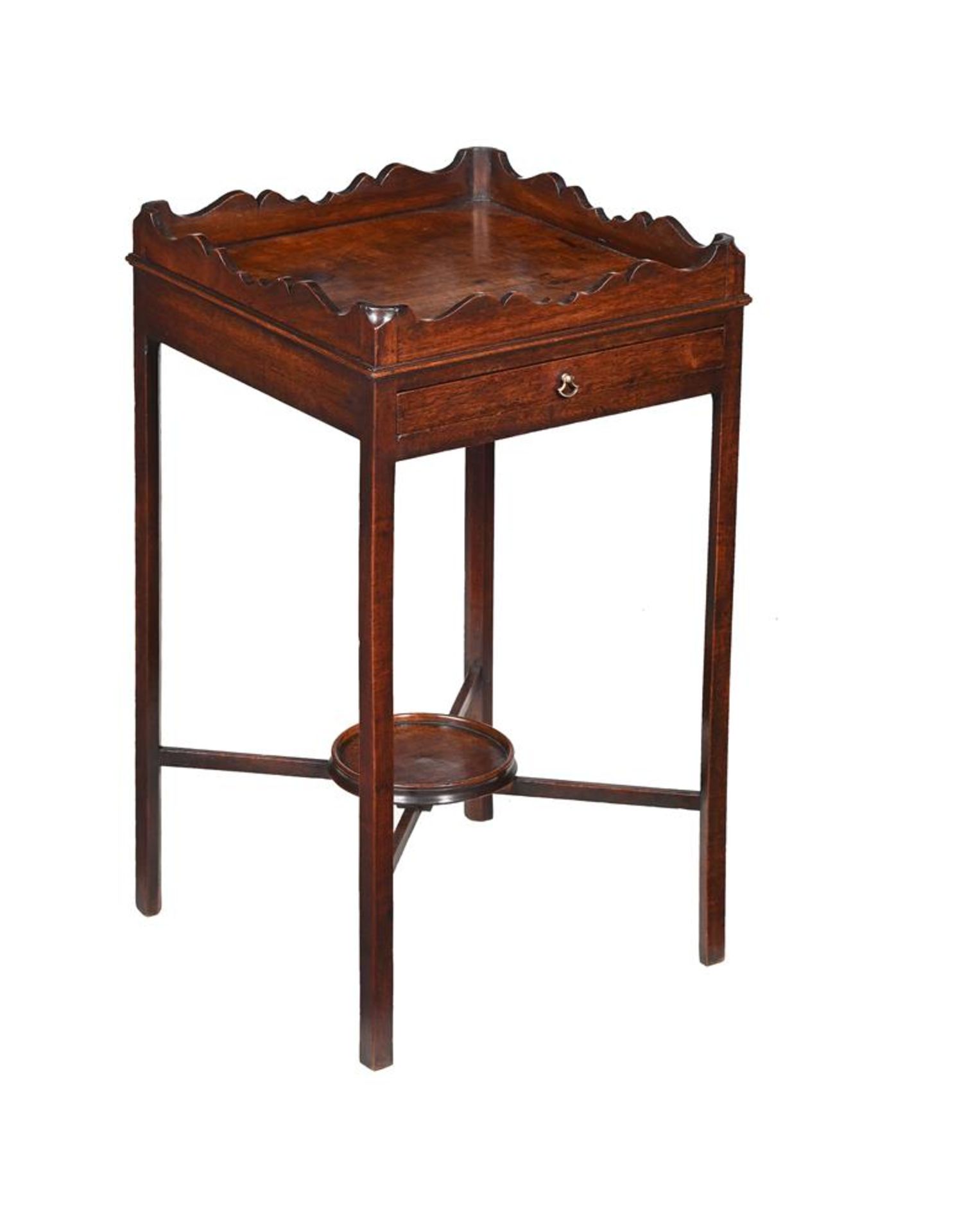 A GEORGE III MAHOGANY URN STAND