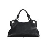 CARTIER, MARCELLO DE CARTIER, A BLACK LEATHER HANDBAG