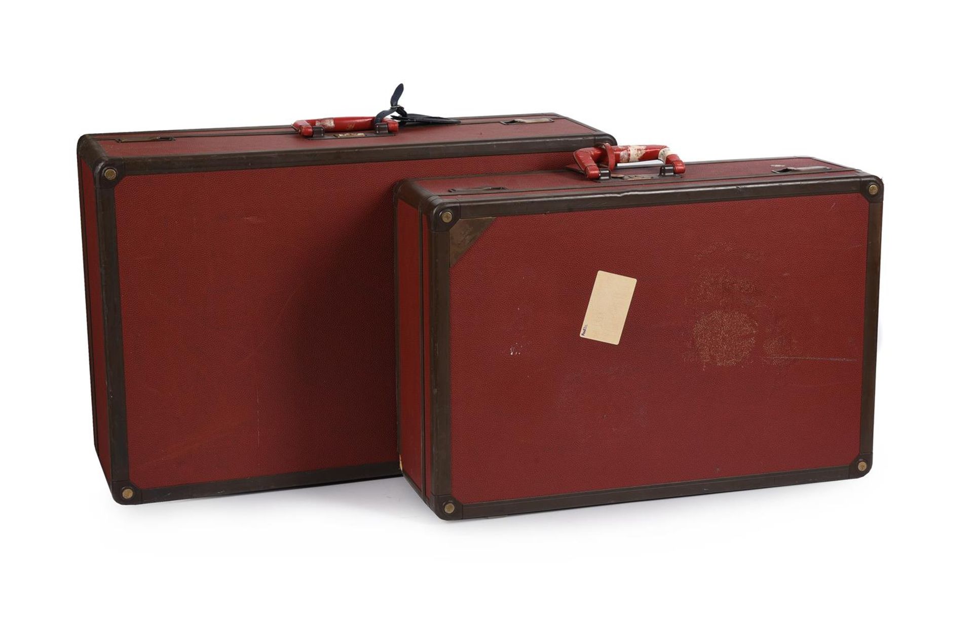 LOUIS VUITTON, TWO RED COATED CANVAS HARD SUITCASES - Image 6 of 6