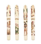 Y VISCONTI, SUPERNATURAL CREATURES, FOUR LIMITED EDITION FOUNTAIN PENS