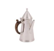 A SILVER BATCHELORS TAPERING COFFEE POT
