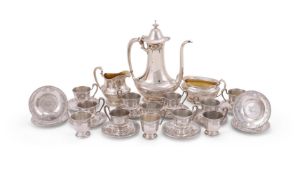 Y AN AMERICAN SILVER COFFEE SERVICE FOR TWELVE
