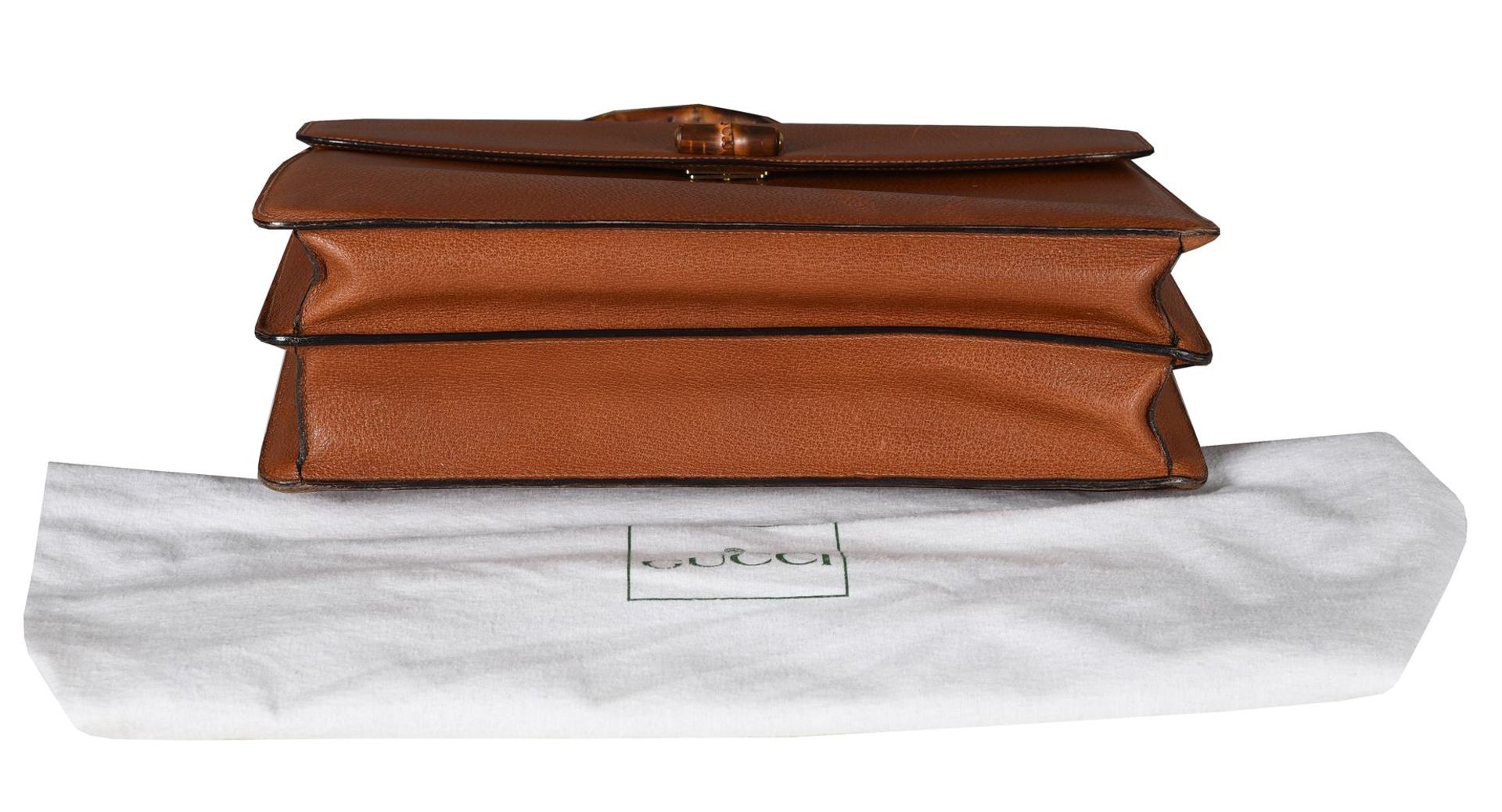 GUCCI, A VINTAGE TAN LEATHER AND BAMBOO BRIEFCASE - Image 5 of 5