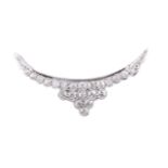 A DIAMOND CRESCENT BROOCH