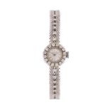 ETERNA, A LADY'S WHITE GOLD COLOURED AND DIAMOND COCKTAIL WATCH