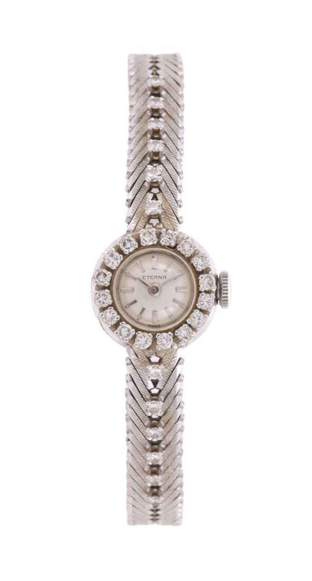 ETERNA, A LADY'S WHITE GOLD COLOURED AND DIAMOND COCKTAIL WATCH