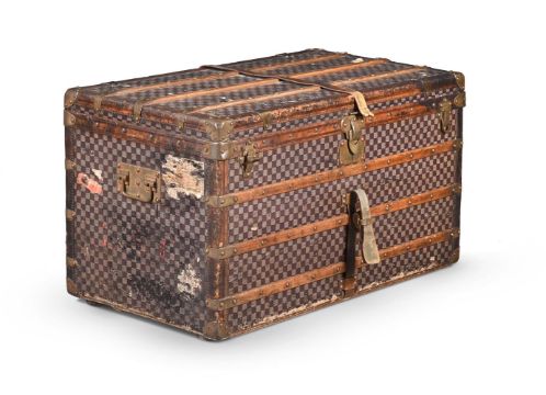 LOUIS VUITTON, A CHEQUERED COATED CANVAS HARD TRAVEL TRUNK