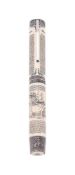 VISCONTI, DECLARATION OF INDEPENDENCE 1776, A SILVER COLOURED AND IVORY COLOURED RESIN FOUNTAIN PEN