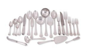 A FRENCH ELECTRO-PLATED CARDINAL PATTERN TABLE SERVICE