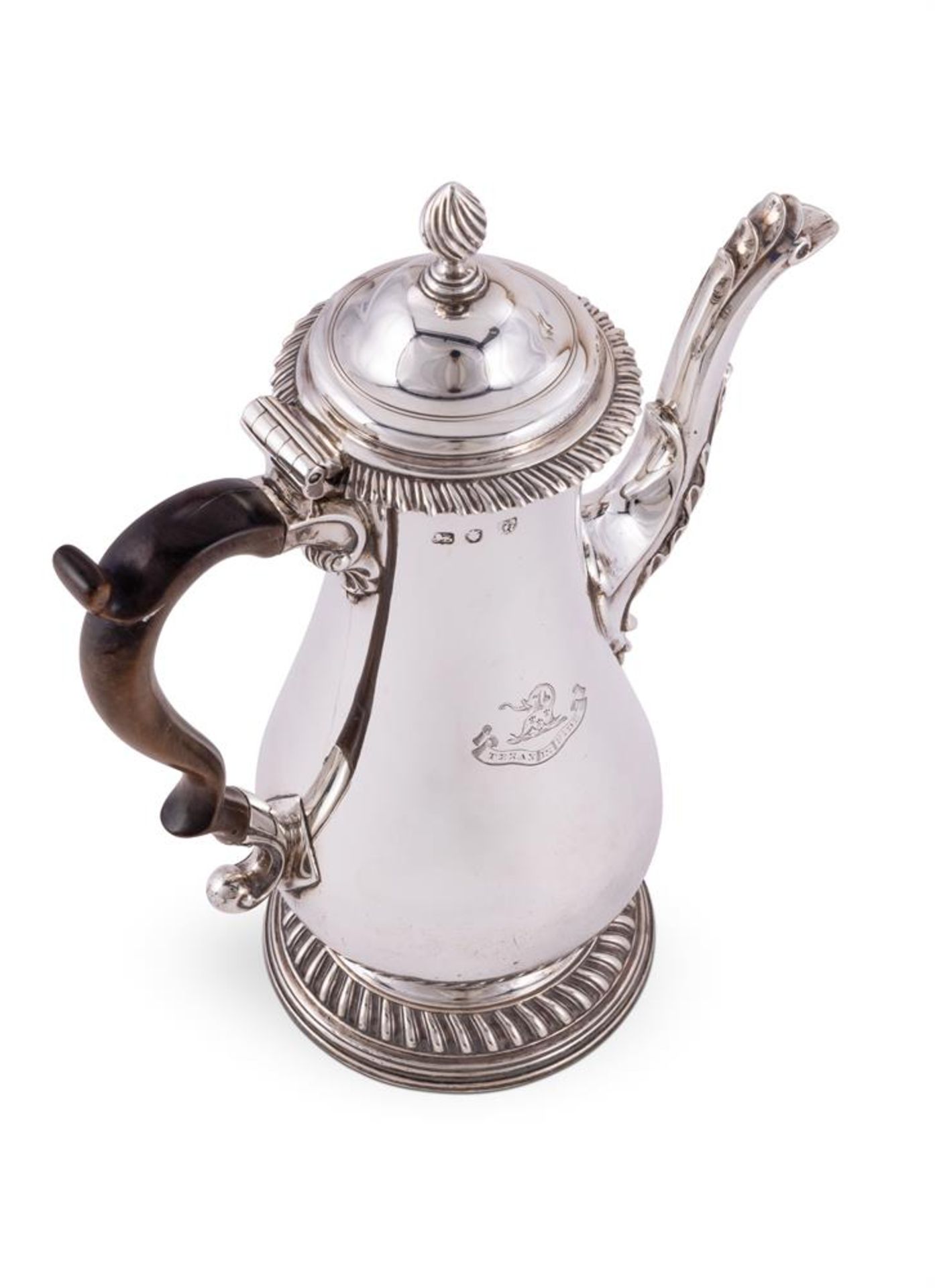 A GEORGE III SILVER BALUSTER COFFEE POT - Image 3 of 3