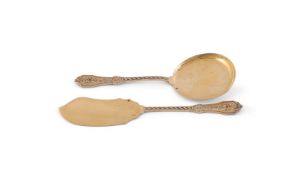 A PAIR OF FRENCH SILVER GILT DESSERT SERVERS