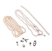 A COLLECTION OF CULTURED PEARL JEWELLERY