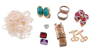 A COLLECTION OF JEWELLERY AND COSTUME JEWELLERY