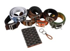 A COLLECTION OF VARIOUS BELTS