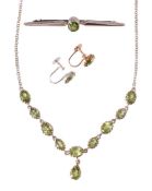 A COLLECTION OF PERIDOT JEWELLERY