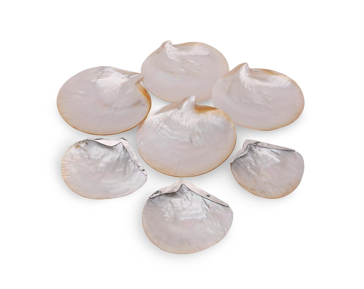 Y SEVEN MOTHER OF PEARL DISHES