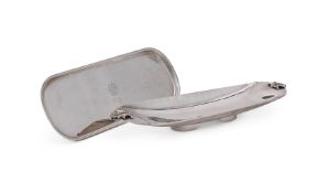 A GERMAN SILVER COLOURED OBLONG TRAY