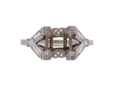 A DIAMOND ACCENTED RING MOUNT
