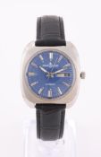 JAEGER LECOULTRE, CLUB LINE, A STAINLESS SEEL WRIST WATCH WITH DAY AND DATE