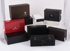A COLLECTION OF EMPTY PEN BOXES