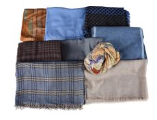 A GROUP OF MIXED SCARVES AND SHAWLS