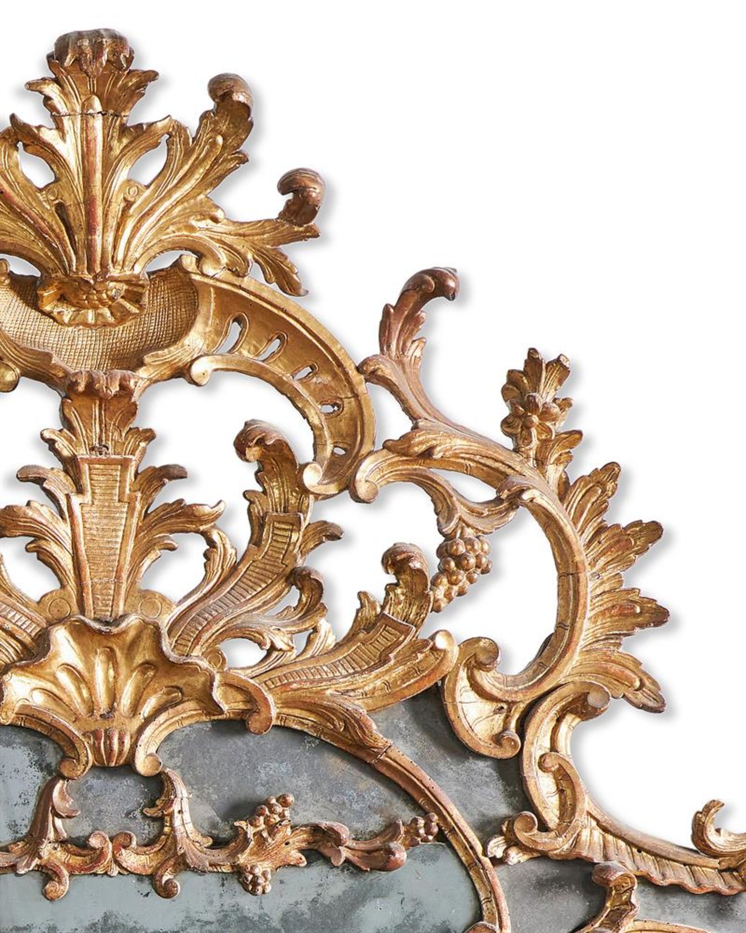 A CARVED GILTWOOD OVERMANTEL MIRROR, NORTH ITALIAN, SECOND QUARTER 18TH CENTURY - Image 3 of 4