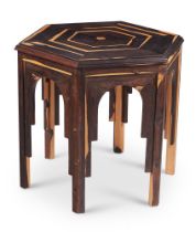 A CALAMANDER OCTAGONAL OCCASIONAL TABLE, SECOND HALF 20TH CENTURY