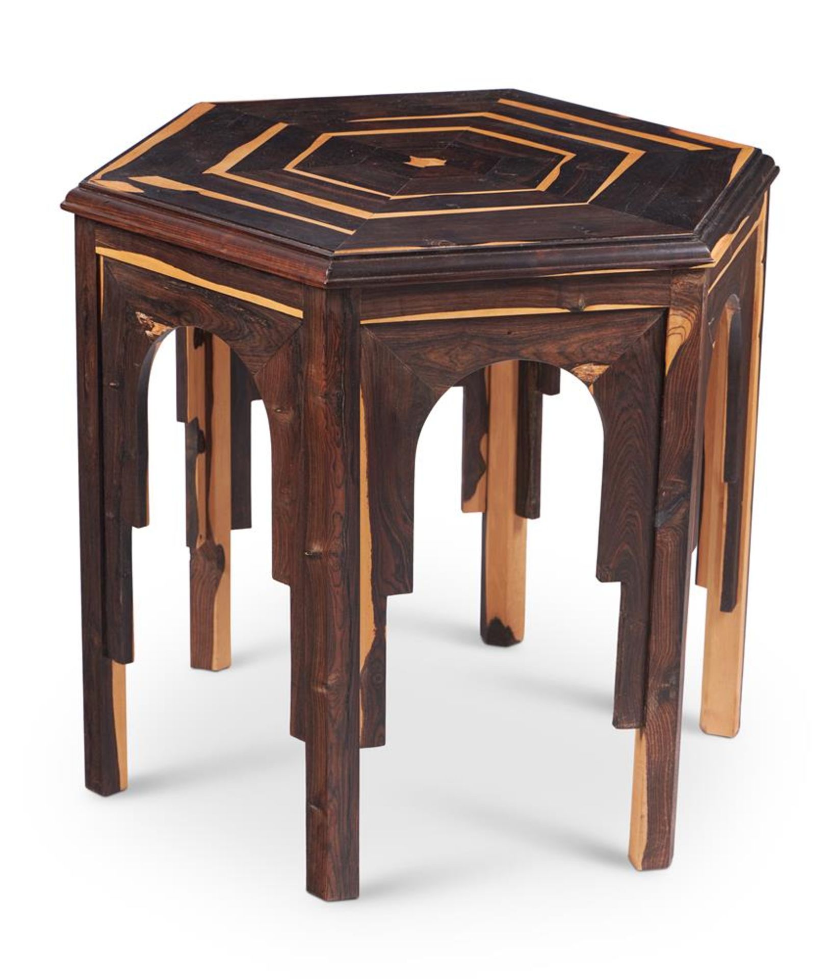 A CALAMANDER OCTAGONAL OCCASIONAL TABLE, SECOND HALF 20TH CENTURY