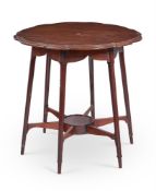 AN ARTS AND CRAFTS MAHOGANY CENTRE TABLE IN THE MANNER OF MORRIS & CO, LATE 19TH CENTURY