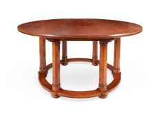 AN OAK CENTRE TABLE IN ARTS AND CRAFTS MANNER,THE ORIGINAL DESIGN ATTRIBUTED TO SIR ROBERT LORIMER