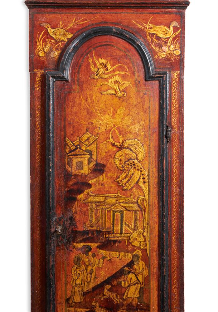 A GEORGE II RED AND GILT JAPANNED LONGCASE CLOCK STEPHEN ASSELIN, LONDON, CIRCA 1725 - Image 5 of 5