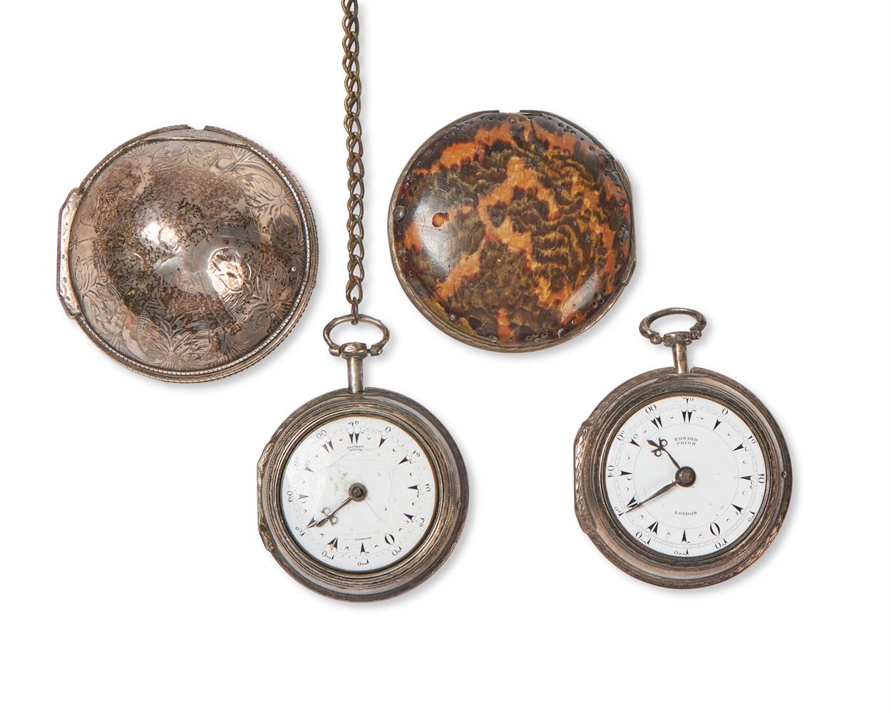 TWO EUROPEAN SILVER WATCHES FOR THE OTTOMAN MARKET, 19TH CENTURY