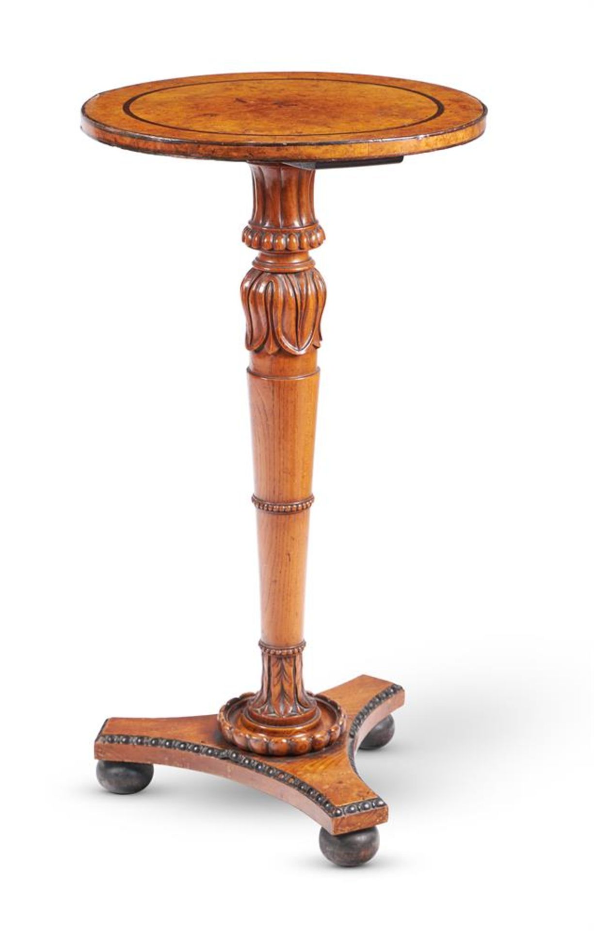 A WILLIAM IV OAK AND BURR WALNUT OCCASIONAL TABLE CIRCA 1830 - Image 2 of 2