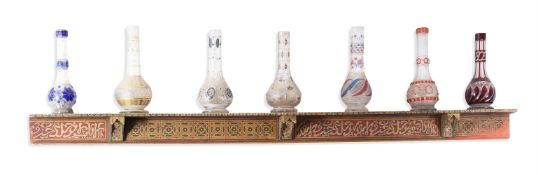A POLYCHROME DECORATED SHELF MOROCCAN